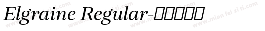 Elgraine Regular字体转换